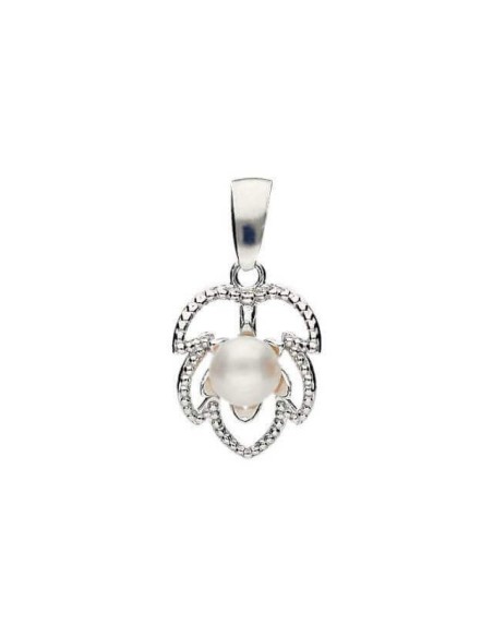 Silver pendant with cultured pearl W 1956 pearl