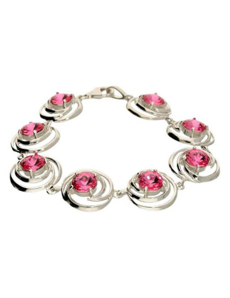 Silver Swarovski Bracelet L 1942 Rose