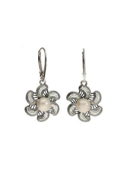 Silver earrings with pearls K 1896 Pearl