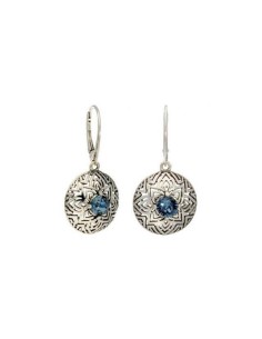 Swarovski K 1962 Denim blue sterling silver earrings