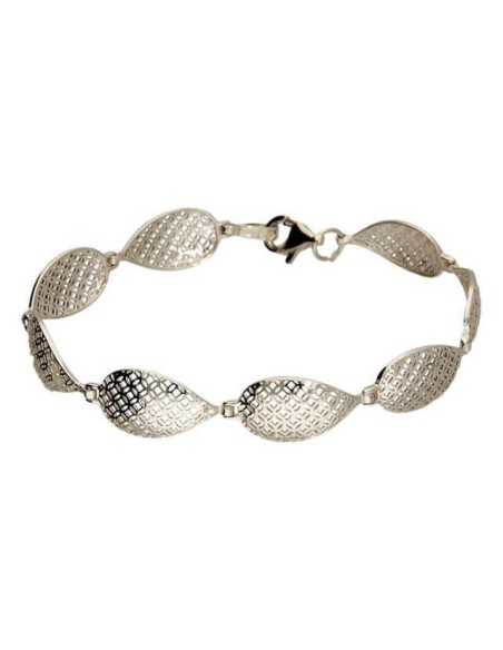 Srebrna rodowana bransoletka L 1918