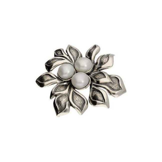 Brooch with white pearl B 92