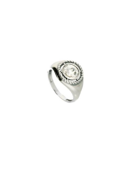 Silver oxidized ring with Swarovski crystal PK 1952