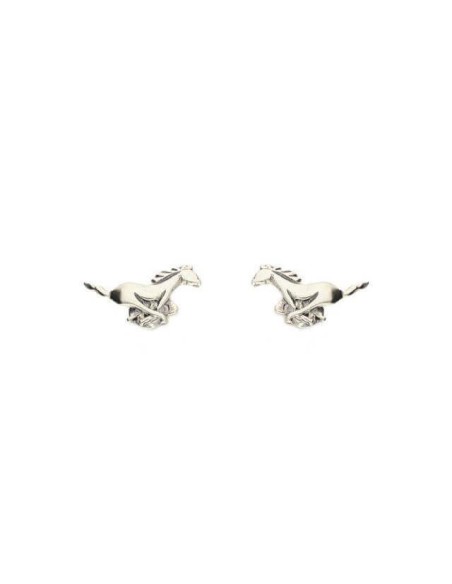 Silver Horse earrings oxidized K3 2100