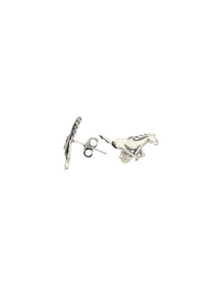 Silver Horse earrings oxidized K3 2100