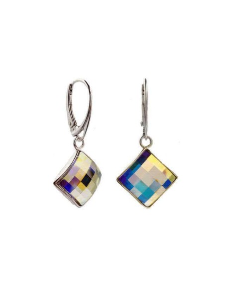 Swarovski K 1583 Crystal AB Silver Crystal Earrings