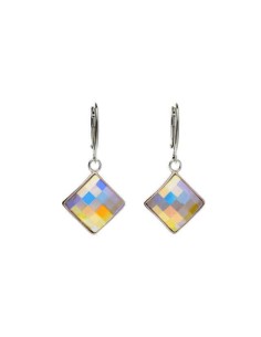 Swarovski K 1583 Crystal AB Silver Crystal Earrings 2