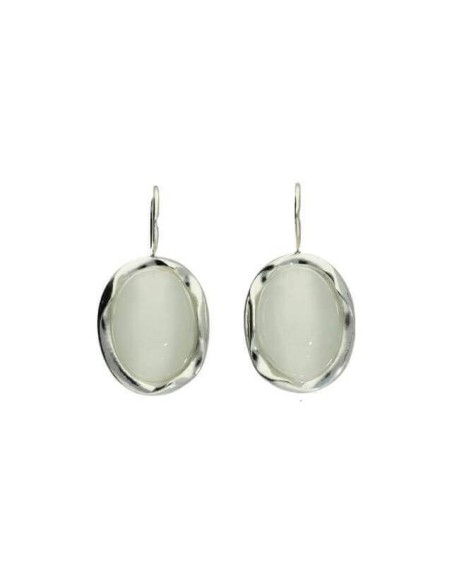 Silver earrings K 1733 Cat's Eye