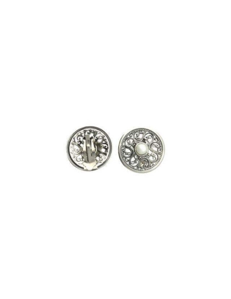 Silver clips KL 1775 Pearl