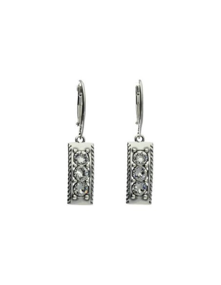 Swarovski K 1821 Crystal Silver Crystal Earrings
