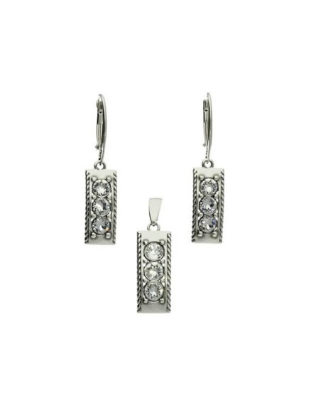 Swarovski K 1821 Silver Crystal Earrings