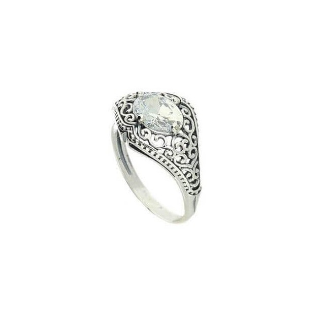 Silver ring with zirconia PK 1995