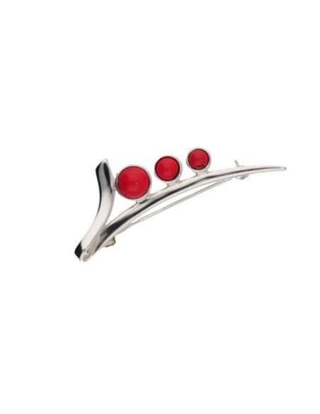Brooch silver B 91 Coral
