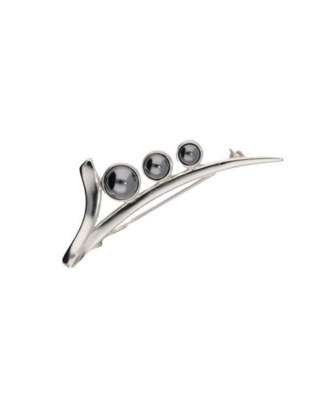 Silver brooch decorated with silicon B 91 Silicon Silver brooch decorated with silicon B 91 Silicon