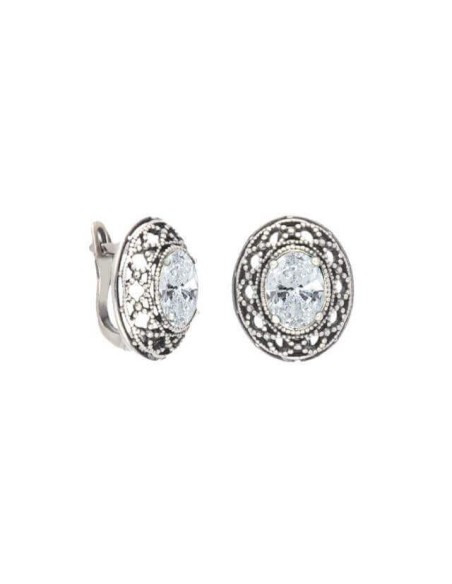 Oxidized silver earrings with cubic zirconia K3 1777 Cubic zirconia Oxidized silver earrings with cubic zirconia K3 1777 Cubic zirconia