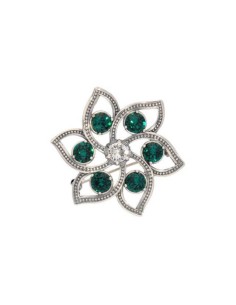 Swarovski Flower B 173 Emerald Crystal Brooch