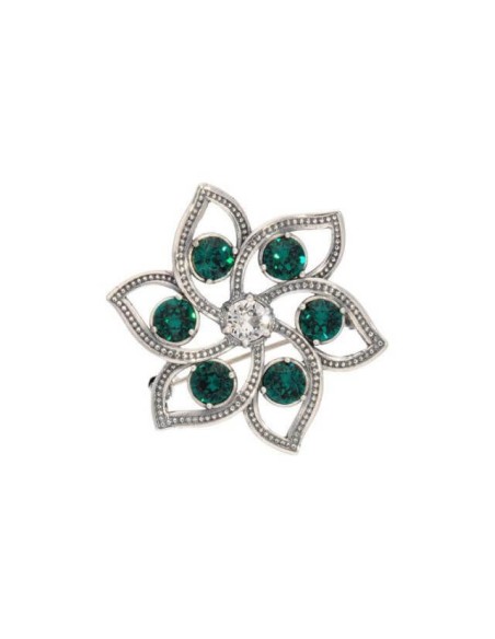 Swarovski Flower B 173 Emerald Crystal Brooch Swarovski Flower B 173 Emerald Crystal Brooch