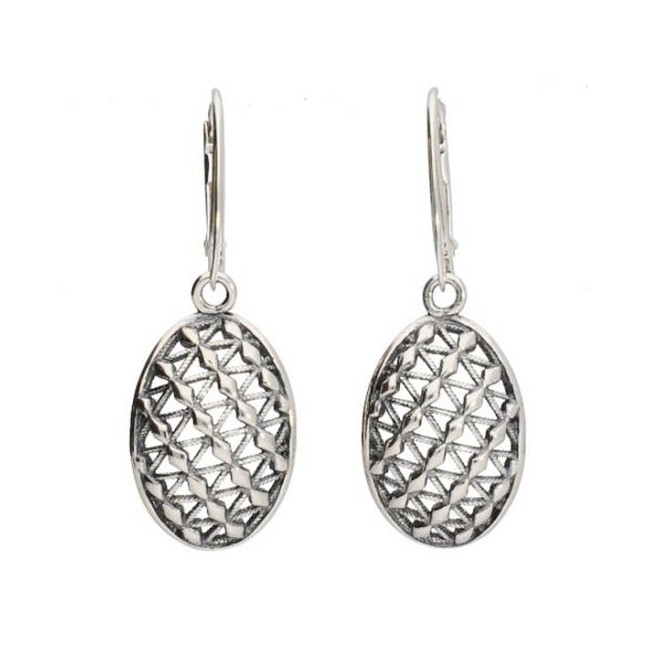 Silver earrings oxidized K 1907