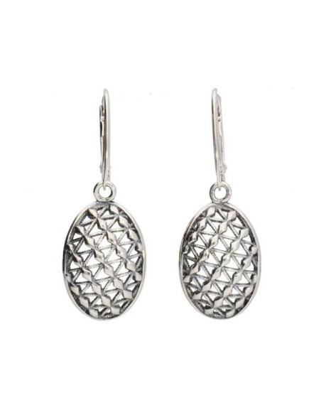 Silver earrings oxidized K 1907