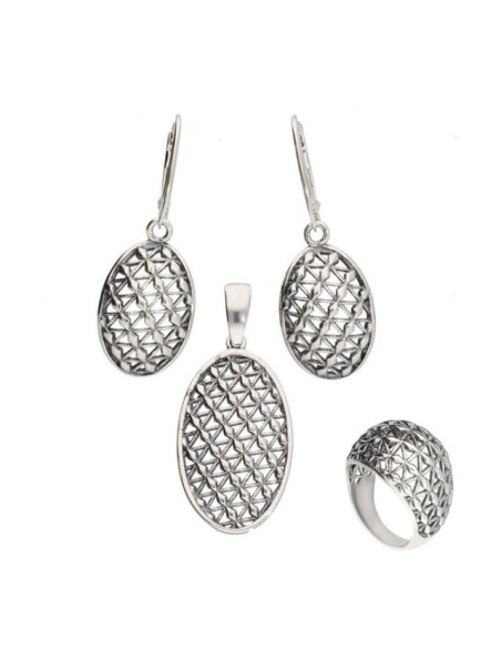 Silver earrings oxidized K 1907