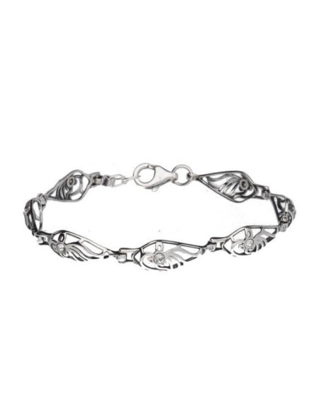 Bransoletka srebrna z kryształami Swarovski L 1985 Crystal