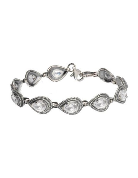 Silver bracelet with zircons L 1833 White