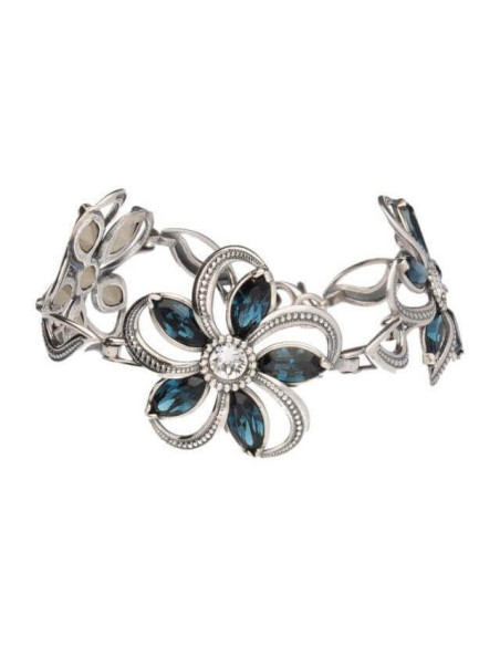 Srebrna bransoletka z kryształami Swarovski L 1898 Montana