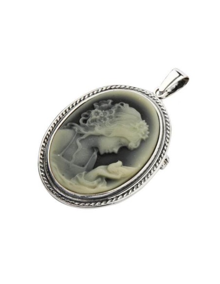 Pendant Brooch Silver Cameo WB 968