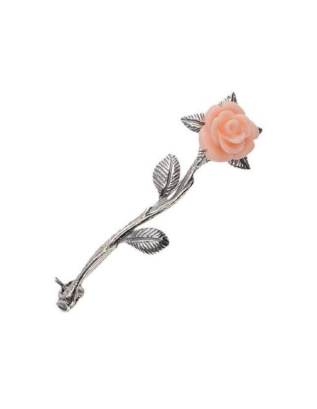 Silver brooch Salmon Rose B 205