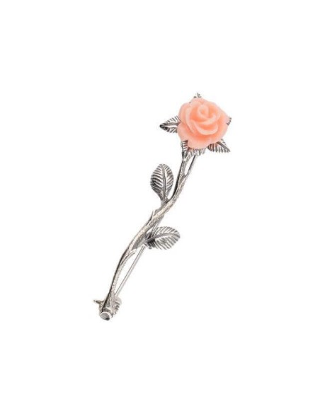 Silver brooch Salmon Rose B 205