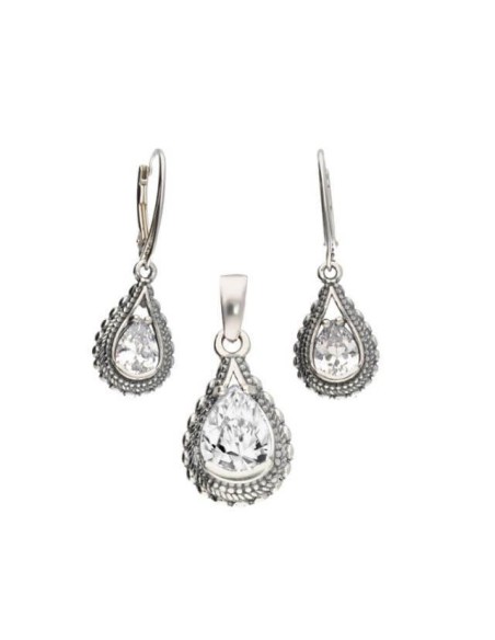 Silver earrings with cubic zirconia K 1973 Silver earrings with cubic zirconia K 1973
