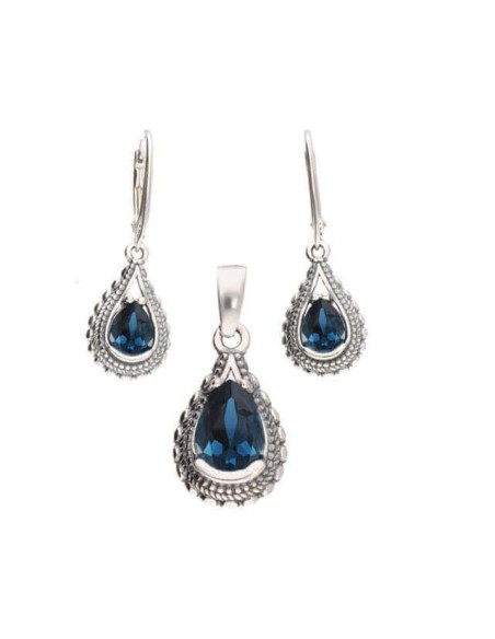 Silver K Crystal Earrings 1973