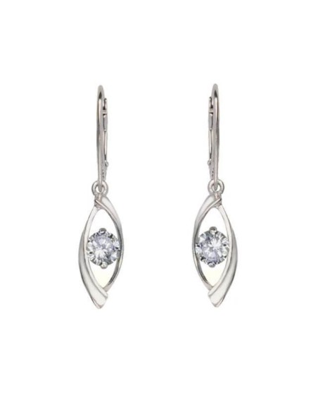 Silver Zircon Earrings K 2011 White