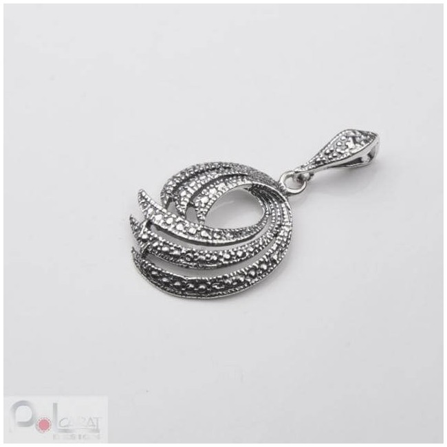 Silver set (earrings, pendant) KPL 994