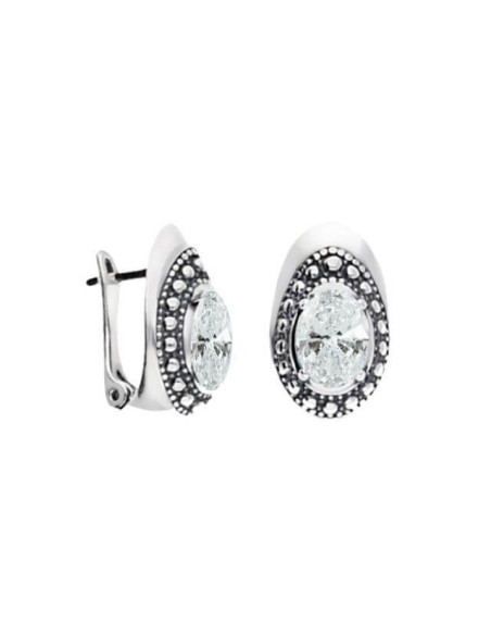 Silver earrings zirconia K3 1990