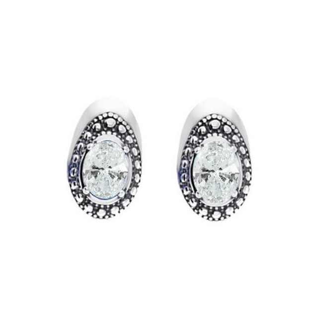 Silver earrings zirconia K3 1990