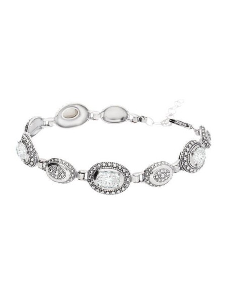 Silver bracelet with zircons L 1990