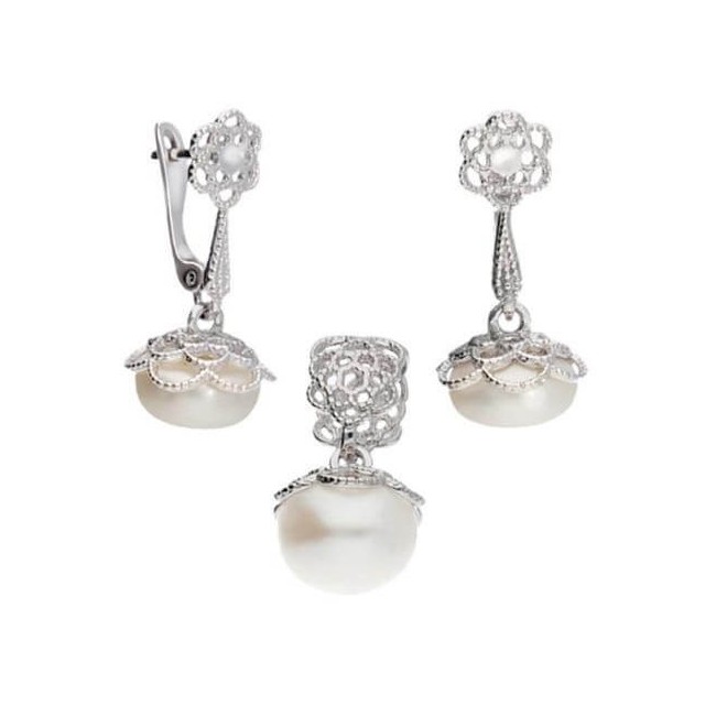 Silver pendant with pearl W 1842