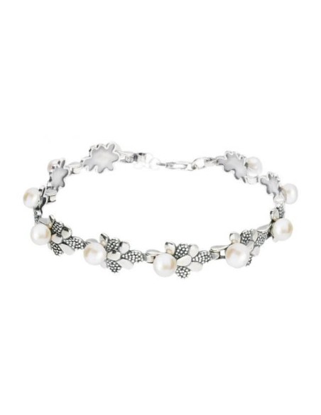 Silver bracelet with pearls L 2016