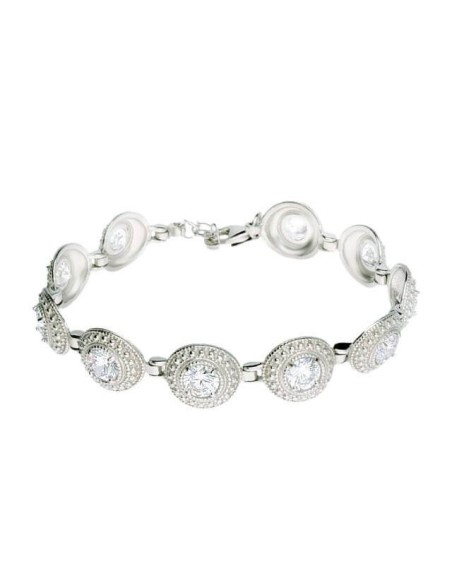 Silver rhodium-plated bracelet with cubic zirconia L 1889