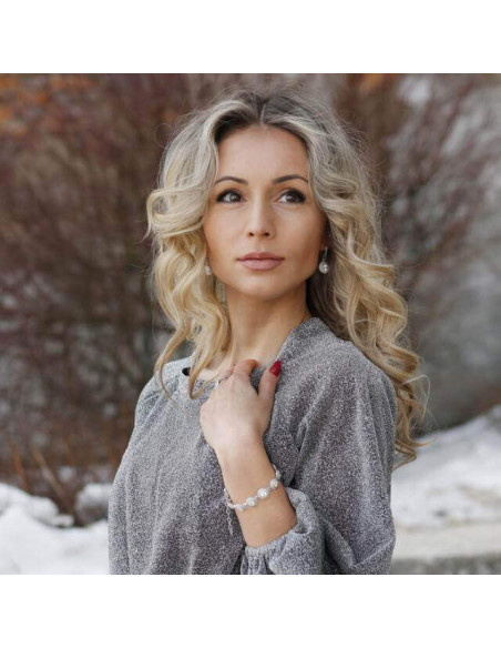 Rodowane srebrne kolczyki z cyrkonią K 1889|Polcaratdesign.pl Biżuteria