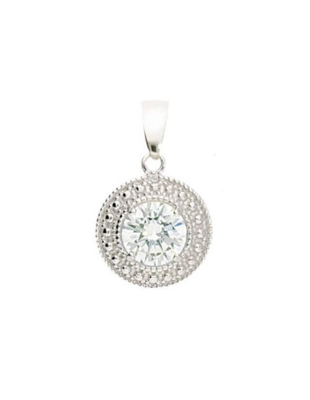 Silver pendant cubic zirconia W 1889 rhodium plated