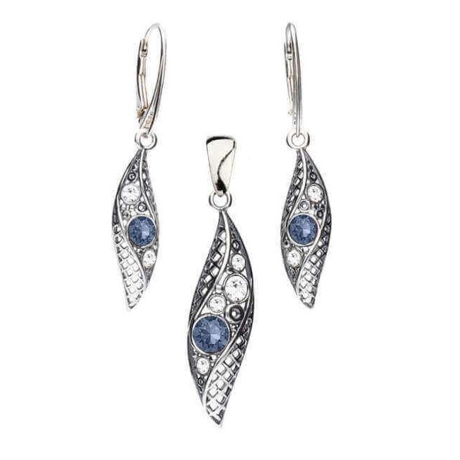 Swarovski K 1966 Swarovski K 1966 Silver Oxidized Earrings