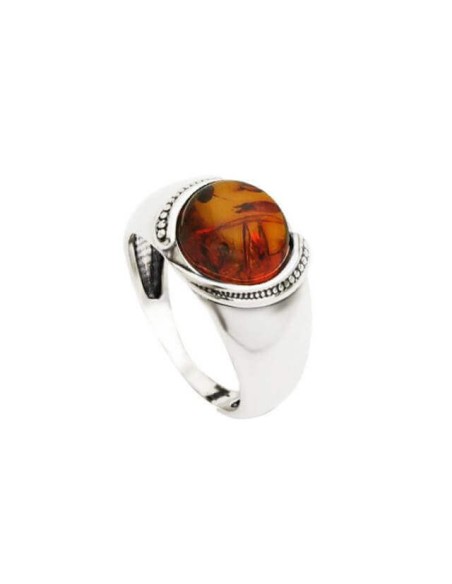 Silver ring PK 1805 amber