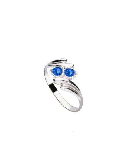 Silver ring with Swarovski crystal for children PK 418 Sapphire