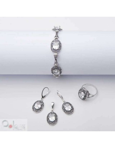 Silver ring with zirconia PK 985