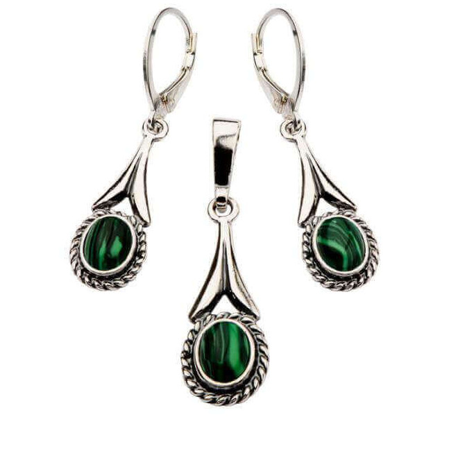 Silver ring with malachite PK 570 malachite