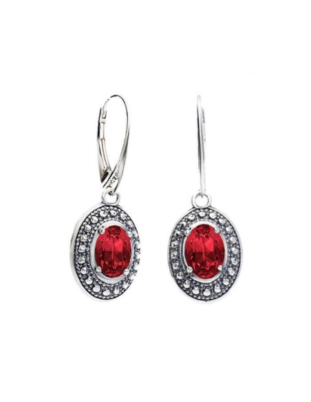 Silver earrings with Swarovski crystal K 1990