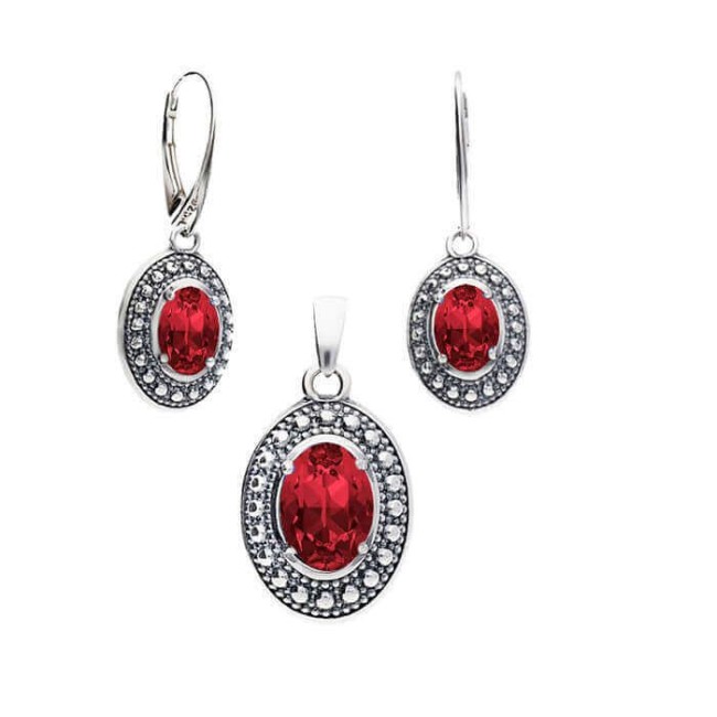 Silver earrings with Swarovski crystal K 1990