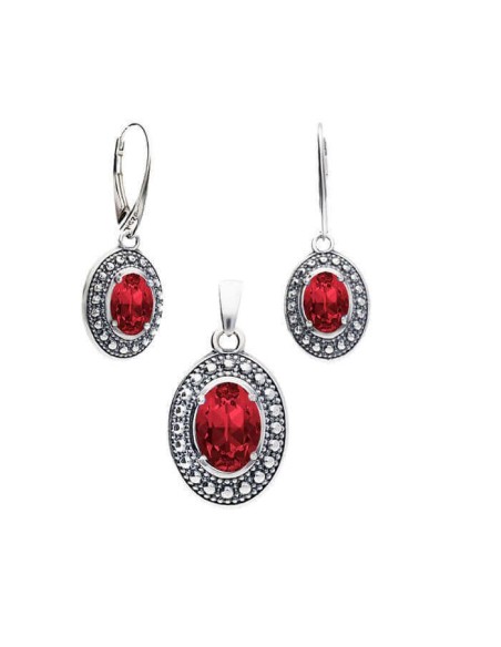 Silver earrings with Swarovski crystal K 1990